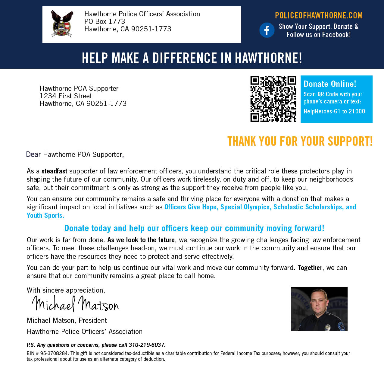 Donation Letter